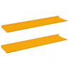 Półka wisząca 2 pcs Musztardowy Żółty 80 x 18 x 2,5 cm Stal