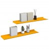 Półka wisząca 2 pcs Musztardowy Żółty 80 x 18 x 2,5 cm Stal