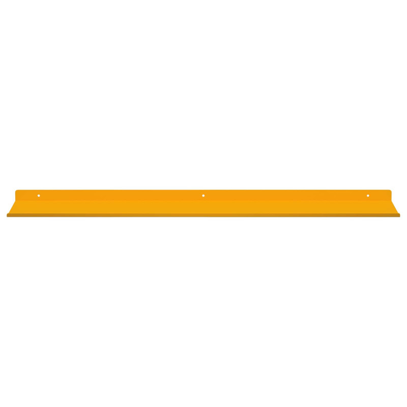 Półka wisząca 2 pcs Musztardowy Żółty 80 x 18 x 2,5 cm Stal