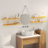 Półka wisząca 4 pcs Musztardowy Żółty 80 x 18 x 2,5 cm Stal