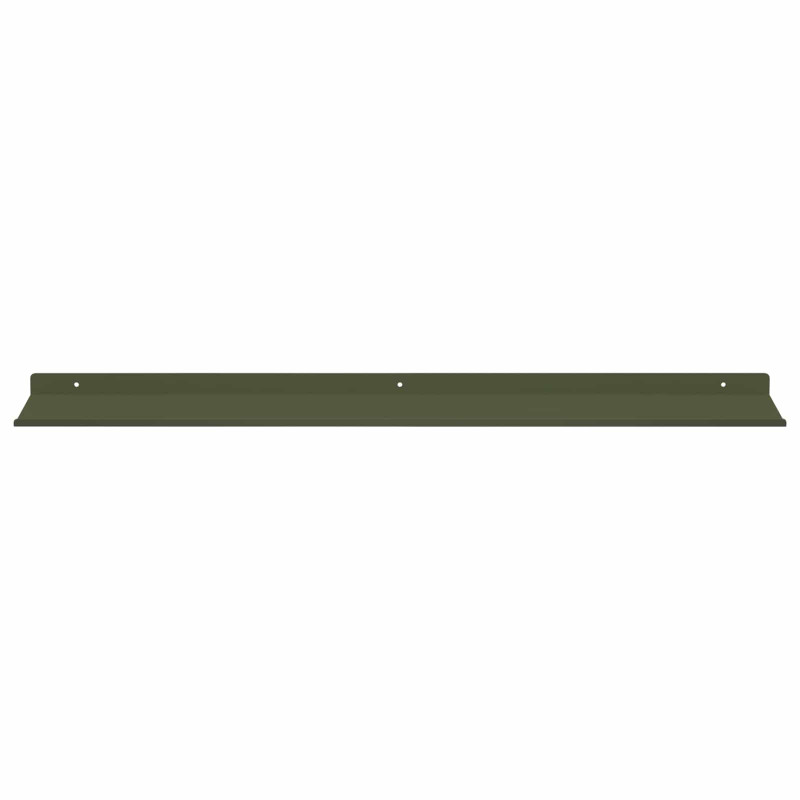 Półka wisząca 2 pcs Zielony oliwkowy 80 x 18 x 2,5 cm Stal