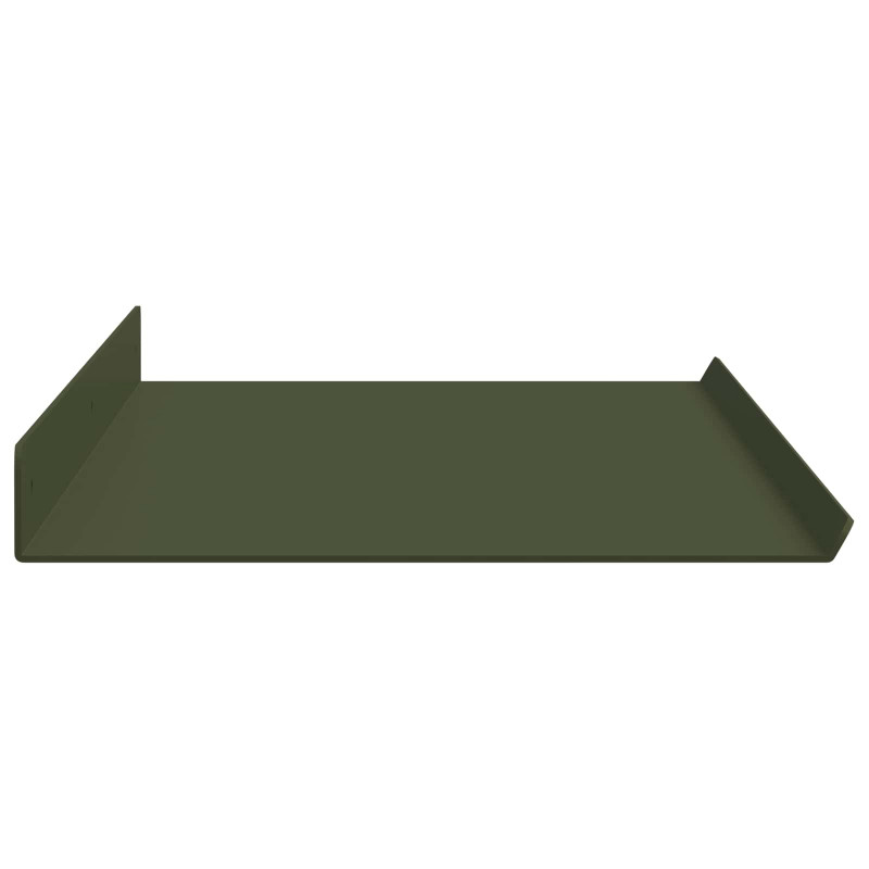 Półka wisząca 2 pcs Zielony oliwkowy 80 x 18 x 2,5 cm Stal