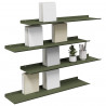 Półka wisząca 4 pcs Zielony oliwkowy 80 x 18 x 2,5 cm Stal