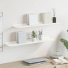 Półka wisząca 2 pcs Biały 80 x 18 x 2,5 cm Stal