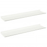 Półka wisząca 2 pcs Biały 80 x 18 x 2,5 cm Stal