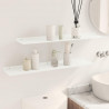 Półka wisząca 2 pcs Biały 80 x 18 x 2,5 cm Stal