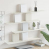 Półka wisząca 4 pcs Biały 80 x 18 x 2,5 cm Stal