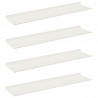 Półka wisząca 4 pcs Biały 80 x 18 x 2,5 cm Stal