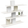 Półka wisząca 4 pcs Biały 80 x 18 x 2,5 cm Stal