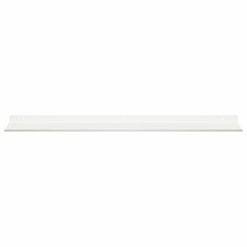 Półka wisząca 4 pcs Biały 80 x 18 x 2,5 cm Stal
