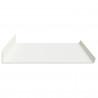 Półka wisząca 4 pcs Biały 80 x 18 x 2,5 cm Stal