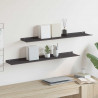 Półka wisząca 2 pcs Czarny 100 x 18 x 2,5 cm Stal