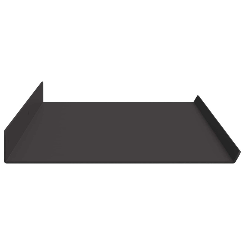 Półka wisząca 2 pcs Czarny 100 x 18 x 2,5 cm Stal