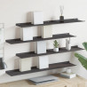 Półka wisząca 4 pcs Czarny 100 x 18 x 2,5 cm Stal