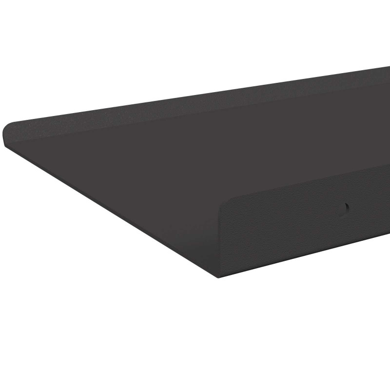 Półka wisząca 4 pcs Czarny 100 x 18 x 2,5 cm Stal