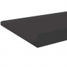Półka wisząca 4 pcs Czarny 100 x 18 x 2,5 cm Stal