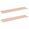 Półka wisząca 2 pcs Różowy 100 x 18 x 2,5 cm Stal