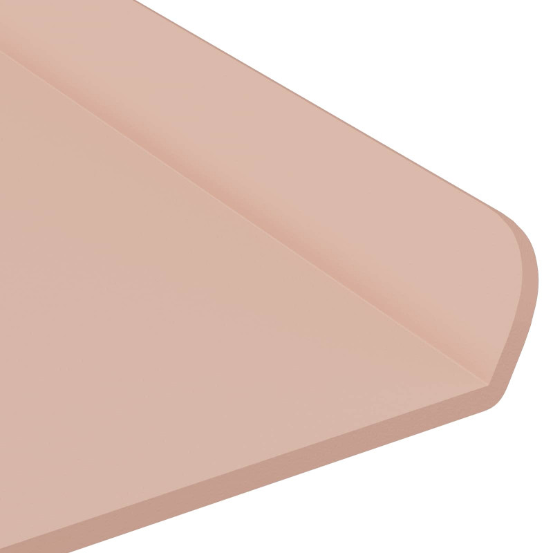 Półka wisząca 2 pcs Różowy 100 x 18 x 2,5 cm Stal
