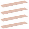 Półka wisząca 4 pcs Różowy 100 x 18 x 2,5 cm Stal