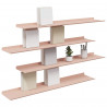 Półka wisząca 4 pcs Różowy 100 x 18 x 2,5 cm Stal
