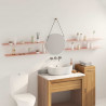 Półka wisząca 4 pcs Różowy 100 x 18 x 2,5 cm Stal