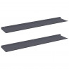 Półka wisząca 2 pcs Antracyt 100 x 18 x 2,5 cm Stal