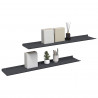 Półka wisząca 2 pcs Antracyt 100 x 18 x 2,5 cm Stal