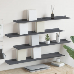 Półka wisząca 4 pcs Antracyt 100 x 18 x 2,5 cm Stal