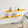 Półka wisząca 2 pcs Musztardowy Żółty 100 x 18 x 2,5 cm Stal