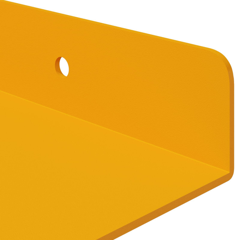 Półka wisząca 2 pcs Musztardowy Żółty 100 x 18 x 2,5 cm Stal
