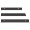 Półka wisząca 3 pcs Czarny 40 x 9 x 2,5 cm Stal