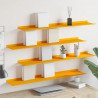 Półka wisząca 4 pcs Musztardowy Żółty 100 x 18 x 2,5 cm Stal