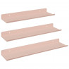Półka wisząca 3 pcs Różowy 40 x 9 x 2,5 cm Stal