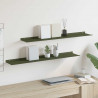 Półka wisząca 2 pcs Zielony oliwkowy 100 x 18 x 2,5 cm Stal