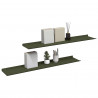 Półka wisząca 2 pcs Zielony oliwkowy 100 x 18 x 2,5 cm Stal