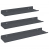 Półka wisząca 3 pcs Antracyt 40 x 9 x 2,5 cm Stal