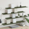 Półka wisząca 4 pcs Zielony oliwkowy 100 x 18 x 2,5 cm Stal