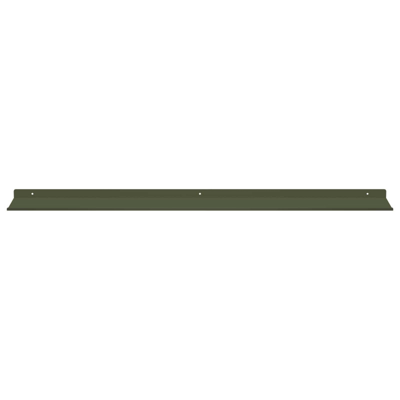 Półka wisząca 4 pcs Zielony oliwkowy 100 x 18 x 2,5 cm Stal