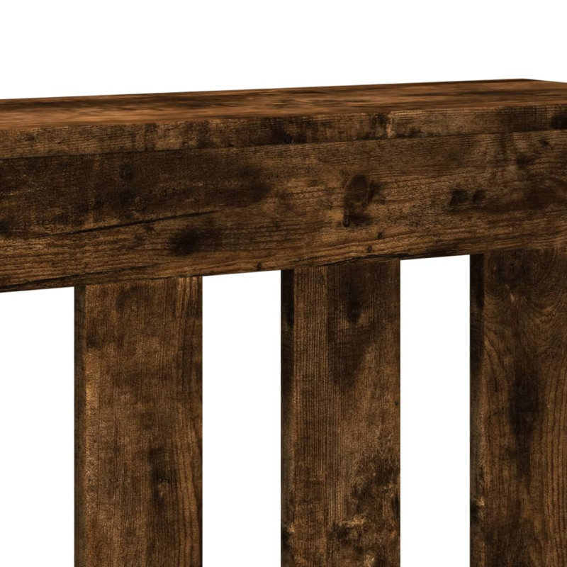 Osłona na grzejnik, przydymiony dąb, 149x20x82 cm