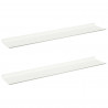 Półka wisząca 2 pcs Biały 100 x 18 x 2,5 cm Stal