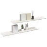Półka wisząca 2 pcs Biały 100 x 18 x 2,5 cm Stal