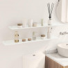 Półka wisząca 2 pcs Biały 100 x 18 x 2,5 cm Stal