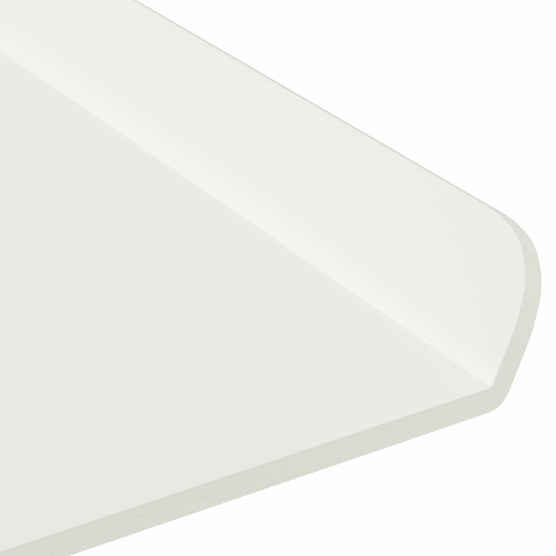 Półka wisząca 2 pcs Biały 100 x 18 x 2,5 cm Stal