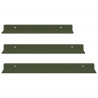 Półka wisząca 3 pcs Zielony oliwkowy 40 x 9 x 2,5 cm Stal