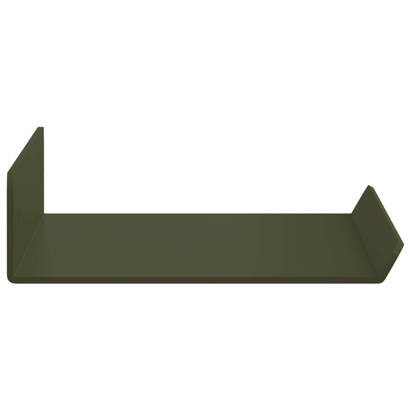 Półka wisząca 3 pcs Zielony oliwkowy 40 x 9 x 2,5 cm Stal