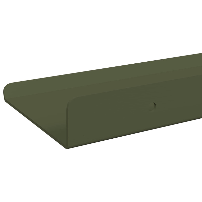 Półka wisząca 3 pcs Zielony oliwkowy 40 x 9 x 2,5 cm Stal