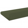 Półka wisząca 3 pcs Zielony oliwkowy 40 x 9 x 2,5 cm Stal