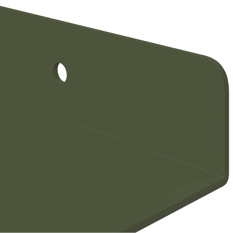 Półka wisząca 3 pcs Zielony oliwkowy 40 x 9 x 2,5 cm Stal
