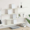 Półka wisząca 4 pcs Biały 100 x 18 x 2,5 cm Stal
