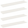 Półka wisząca 4 pcs Biały 100 x 18 x 2,5 cm Stal